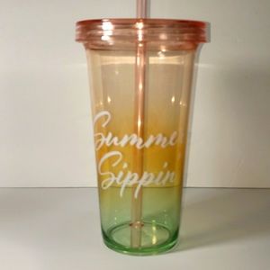 Summer Sippin Cup with Straw